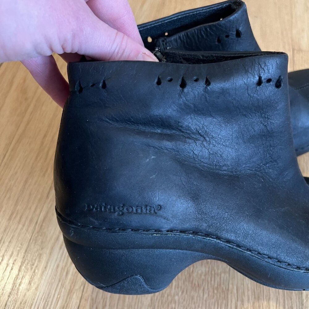 Patagonia Better Clog Black Leather Ankle Boots Women's US Size 7 Eu 38 - Picture 6 of 11